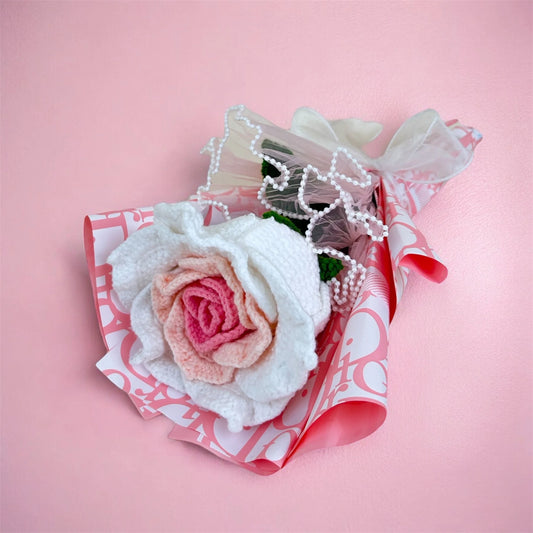 XXL Thai Pink Shaded Crochet Rose