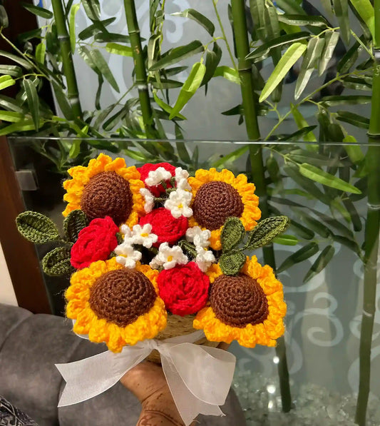 Sunflower & Rose Basket