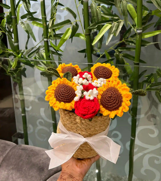 Sunflower & Rose Basket