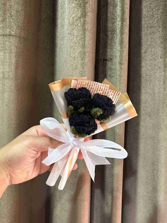 Black Mini Rose Bouquet