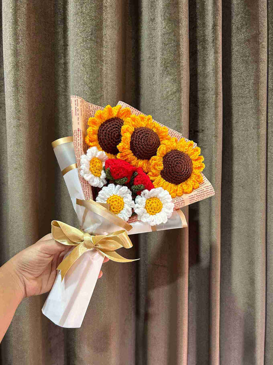 Jumbo Sunflower Rose Daisy Bouquet