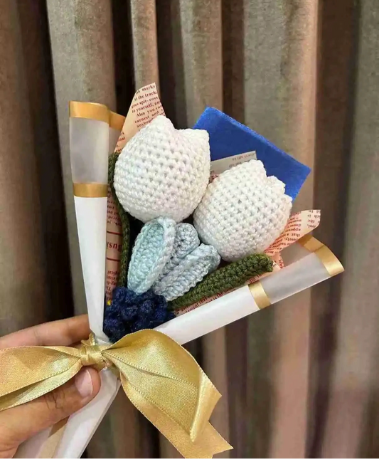 Blue & White Tulip Bouquet