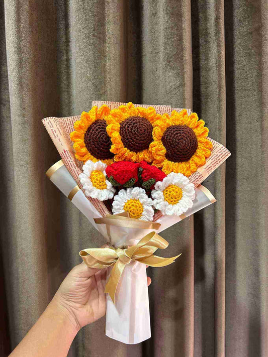 Jumbo Sunflower Rose Daisy Bouquet